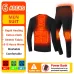 TENGOO HD-01 Heated Underwear Set Winter Heating Thermal Underwear Suit USB Electric Heating Long Johns Fleece Pajamas Skiing Clothes S-5XL