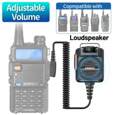 ABBREE AR-158 Wireless Handheld Microphone Stepless Volume 800mAh Long Standby Type-C Charging 3.5mm Jack Rotatable Hook Clip for Outdoor Communication