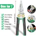 LAOA Multi-Functional Stainless Steel Wire Stripper 7-in-1 and 8-in-1 Models High Precision Electrical Tools Ergonomic Design and Shear Capacity 25 mm