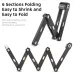 WESBIKING Bike Portable Folding Lock C-level Anti-theft Waterproof Dustproof Universal Alloy Steel Security Cycling Lock for Bicycle E-Bike