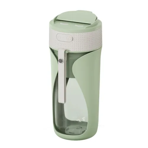 450ML Small Portable Multi-function Juicer Cordless Electric Juicing Cup with Removable Straw Strong 6-Blade Precision Steel Blade