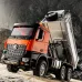 Huina 1598 2.4G 14CH 6WD RC Car Dump Truck RTR Half Alloy Full Proportional Control Simulation Sound and Light Vehicle Model