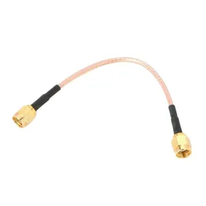 2PCS SMA Male to Male Pigtail Cable - 2.4GHz RG316-1.5 Silver Plated 15cm for FPV Drone VTX Antenna