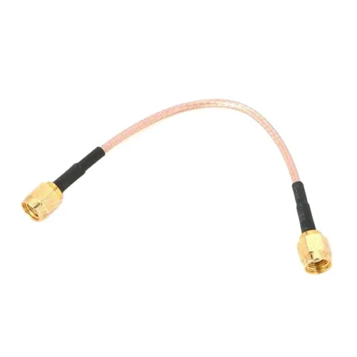 2PCS SMA Male to Male Pigtail Cable - 2.4GHz RG316-1.5 Silver Plated 15cm for FPV Drone VTX Antenna