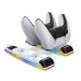 DOBE PS5/PS5 Slim Controller Charger Dual Charging Dock Station Wireless Gamepad Charger Top Mount Accessory Fast Charging