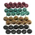 40 Pack Abrasive Buffing Polishing Wheel Set 1 Inch Fine Medium Coarse Grit Rotary Tool Accessories Rust Removal Metal Jewelry Polishing