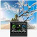Wireless Weather Station Touchscreen Display Indoor Outdoor Temperature Humidity Forecast Moon Phase Comfort Level with Sensor
