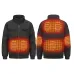 TENGOO HJ-07A Electric Heated Jacket - 7 Heating Areas, Thickening Thermal, Windbreaker, High Neck Coat for Winter Outdoor Sport
