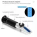 HandHeld Alcohol Refractometer Alcoholometer Alcohol Tester 0-80% Alcohol Sugar Refractometer ATC Wine Measure Tool 30%OFF