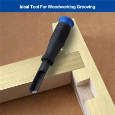90 Right Angle Chisel Tool with Sturdy Plastic Handle High Carbon Steel Body for Efficient Grooving Work