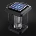 Solar Powered Bug Zapper EM02 Portable Outdoor Mosquito Killer Lamp High Voltage Electric Insect Repellent Stainless Steel IP65 Waterproof LED Light for Courtyard Garden Patio Backyard