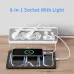 European Power Strip 4 Sockets with USB and Type-C Ports LED Light 3680W 250V 16A Flame Retardant PC Material 1.4m Cable