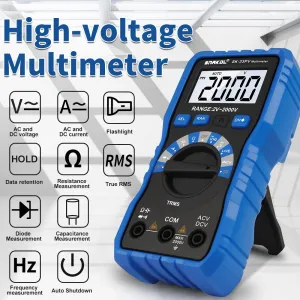 SK-33PV High Voltage Multimeter 2000V AC DC Tester Backlit Display NCV Function Capacitance Resistance Measurement