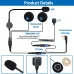 BAOFENG Rugged Radio Helmet Earpiece 2 PIN with Mic Microphone PTT for Baofeng BF-F8HP Pro 888S UV5R 5RM UV-21R UV-32 KenwoodWouxun Two Way Radio Walkie Talkie