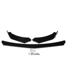 4PCS Black Front Lip Chin Bumper Spoilers Body Kits For Car Universal
