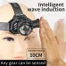 IPRee Dual Light Source Zoomable LEHeadlight with Sensing Control Function Long-Range LEHeadlamp Outdoor Long Endurance Strong Head Light Searchlight