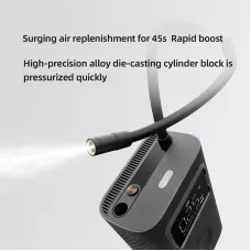 XIAOMMijia 2 Pro 150PSSmart Air Pump 2500mAh LEDigital Pressure Display Dual Light Mode Type-Rechargeable Bicycle Inflator for SU7 Car Bike Motorbike Football