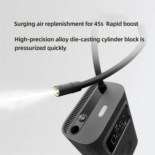 XIAOMMijia 2 Pro 150PSSmart Air Pump 2500mAh LEDigital Pressure Display Dual Light Mode Type-Rechargeable Bicycle Inflator for SU7 Car Bike Motorbike Football