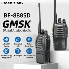 Baofeng BF-888SD GMSK Digital Walkie Talkie 16 Channels Noice Reduction UHF Encrypted Call Wireless Copy Frequency Type-C Charger Portable Two-way Radio with Flashlight