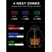 Auxo 4-Zone Men Heated Hoodie with 20000mAh D& USB Power Bank, YKK Zip Up Fleece, Premium Carbon Hooded Sweatshirt Up to 20 Hours Warmth