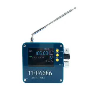 TEF6686 Full-Band Radio Receiver with Large LCD Display Rechargeable Battery Long Range AM FM SW MW LW Frequencies Portable Design