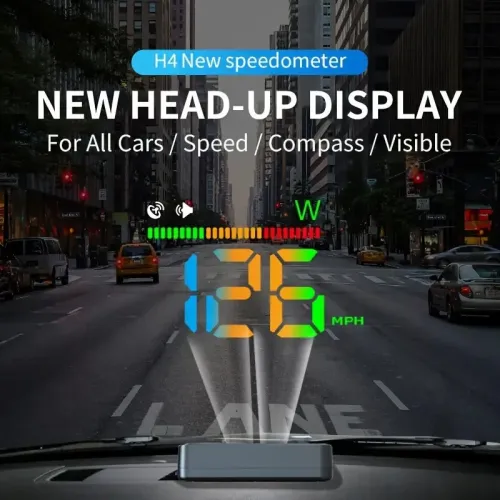 Car HUD Head-up Display GPS Multi-function Speedometer HD Instrument Display Over-speed Warning for All Vehicle