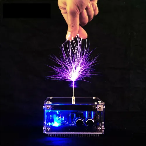 Stark Long Arc And Bluetooth Music Dual Mode Music Tesla Coil Palm Flash Bluetooth Flash Length 10CM Science Toys