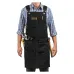 Extra large Style Apron Thick Canvas Suitable for Woodworkers Electricians Gardeners Black/Camel Sturdy Protective Workwear
