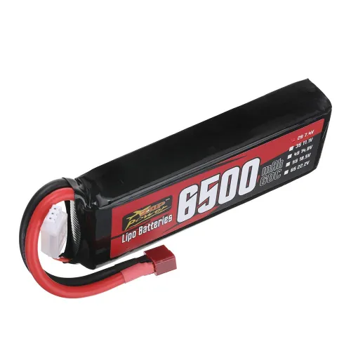 ZOP Power 7.4V 6500mAh 60C 2S LiPo Battery T Plug for RC Car