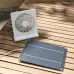 3 Speeds 5V 6W Portable Rechargeable Fan Battery Operated Fan Solar Panel Powered For Household Camping Travel Outdoor