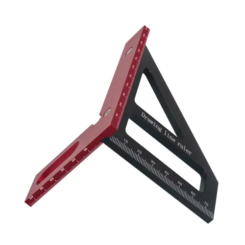 Aluminum Alloy 3D Angle Measuring Ruler Square Protractor Woodworking Ruler 45/90 Degree Measuring Tool