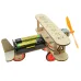Wooden Electric Biplane Taxiing Aircraft Children's Science Experiment Education Handmade DIY Model Assembly