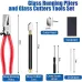 8PCS Glass Cutter Tool Kit Chrome Vanadium Steel Professional Glass Pliers Carbide Tip Cutter 0.079in to 0.787in Stained Glass Cutting Set
