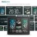 AGSIVO Weather Station Alarm Clock Wireless Indoor Outdoor Thermometer with Atomic Clock Forecast Station with Calendar and Adjustable Backlight