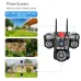 Guudgo 6MP Triple Lens Security Camera Wireless Outdoor WiFi 360 View 10X Zoom Color Night Vision Human Detect 2 Way Audio IP66 Waterproof CCTV Cameras