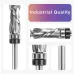 1/4 Inch Shank Spiral Flush Trim Router Bit with Bearing 1/2 Inch Cutting Diameter Flush Trimming Woodworking Tool