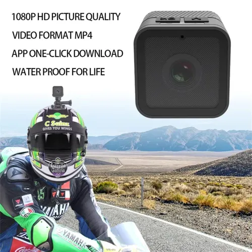 WiFi Waterproof 1080P HD Sports Small Camera Portable Motorcycle Bicycle Driving Recorder High-Definition Action Camera for Outdoor Activities