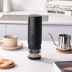 Comfook 2-in-1 Portable Espresso Machine Compatible Ground Coffee & NS Capsules Rechargeable Electric Coffee Maker for Camping Office Home Use