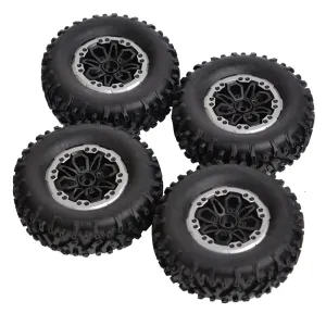 4PCS LDRC RC Car Upgraded Parts Soft Tires Wheels Rims for 1297 1299 WPL B14 B24 C14 C24 C34 C44 MN D90 91 96 99 99S RC Cars Vehicles Models Accessories L0001-6