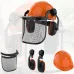 Industrial Forestry Safety Helmet Protection System Chainsaw Hard Hats with Adjustable Ear Muffs & Face Shield Visor