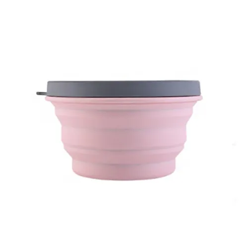 IPRee 500/1000ml Folding Silicone Bowl Portable Lunch Box Food Container Camping Picnic
