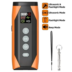 SD01 Dog Repeller Ultrasonic Dog Training Device Stop Anti Barking Handheld Portable 4in1 Beep With LED Flashlight Pets Dog Trainer