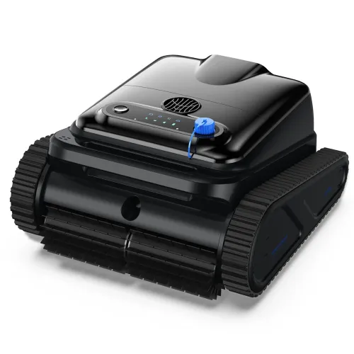 EU US Direct INSE Y50S Robotic Pool Cleaner, Upgraded Motor, Powerful Wall-Climbing with Scrubber Brushes, Smart Path Navigation, Cordless Pool Vacuum for Inground Pools up to 2000 Sq.ft