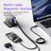 Hagibis SX04S 240W Magnetic USB-C to USB-C Cable with LED Display PD3.1 Fast Charging Data Transmission Copper Core Line 1M/2M Long for iPhone 16 16 Pro 15 15 Plus for Huawei Mate XT for Xiaomi 15pro for Samsung Galaxy Z Flip6