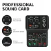 XTUGA Q-12 Professional Sound Card USB Audio Interface Mixer Sound Card 16bit 48kHz 48V Phantom Power for Recording Podcast Live Streaming Studio