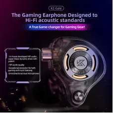 KZ Gale Earbuds 3.5mm Wired Earphones Monitors Super-Linear Driver Hifi Bass IEM Earphone with Detachable Silver-Plated 2Pin Cable for Game