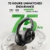 Oneodio Focus A6 Wireless Headset Bluetooth V6.0 Headphones -48dB Dual Active Noise Cancelling 5-mic ENC AI Call Noise Reduction 40mm HiFi Driver 3D Spatial Sound 75H Playtime Support Wired Connection Low Latency Over-Ear Headphones