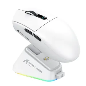 ATTACK SHARK G3PRO Tri-mode Gaming Mouse with RGB Magnetic Charging Dock PAW3311 Sensor 800-25000DPI 1KHz Polling Rate E-sports 2.4G/Wired/BT Gamer Mice for Office PC Computer