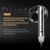 KZ Duet HiFi Earbuds 3.5mm Wired Earphones Monitors Quad-core Dual Dynamic Drive Units Super-Strokes Bass Compensation System Built-in Dual Professional Capacitive Microphone Half-in-ear Monitor Headphones