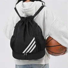 IPRee Basketball Storage Bag Waterproof Fitness Bag Lightweight Climbing Backpack Outdoor Large Capacity Sports Bag Multi-functional Drawstring Shoulder Bag